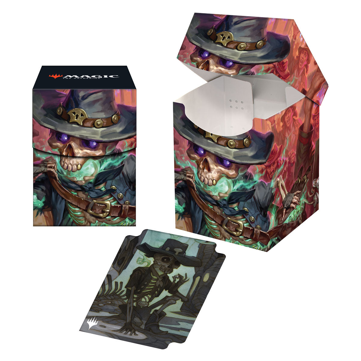 ULTRA PRO - MAGIC - THE GATHERING - OUTLAWS OF THUNDER JUNCTION - 100+ DECK BOX TINYBONES, LE PICKPOCKET