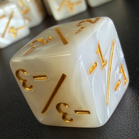 Set de 10 dés compteurs – Blanc nacré
