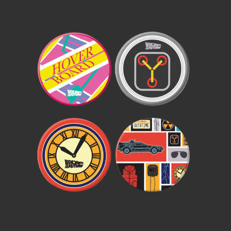 RETOUR VERS LE FUTUR - SET DE 4 SOUS-VERRES EN CÉRAMIQUE