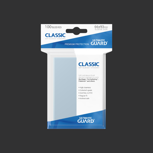 Ultimate Guard - 100 pochettes - Classic Soft Sleeves - Taille standard - Transparent