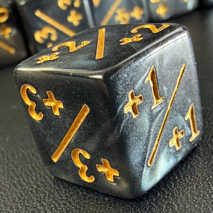 Set de 10 dés compteurs – Noir