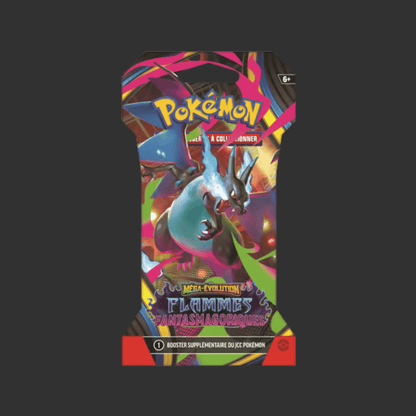 Pokémon JCC - Méga-Évolution - Pack de Booster Blister ME02 Flammes Fantasmagoriques (1 Booster aléatoire) - FR