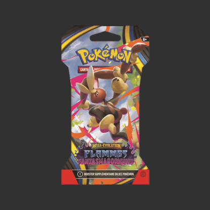 Pokémon JCC - Méga-Évolution - Pack de Booster Blister ME02 Flammes Fantasmagoriques (1 Booster aléatoire) - FR
