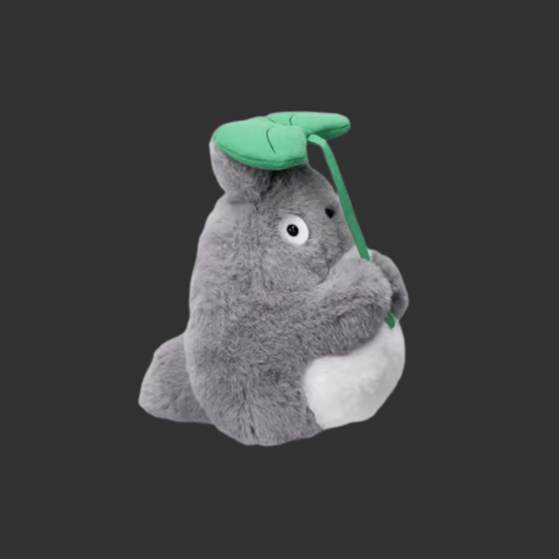 GHIBLI - MON VOISIN TOTORO - PELUCHE NAKAYOSHI TOTORO BIG AVEC FEUILLE