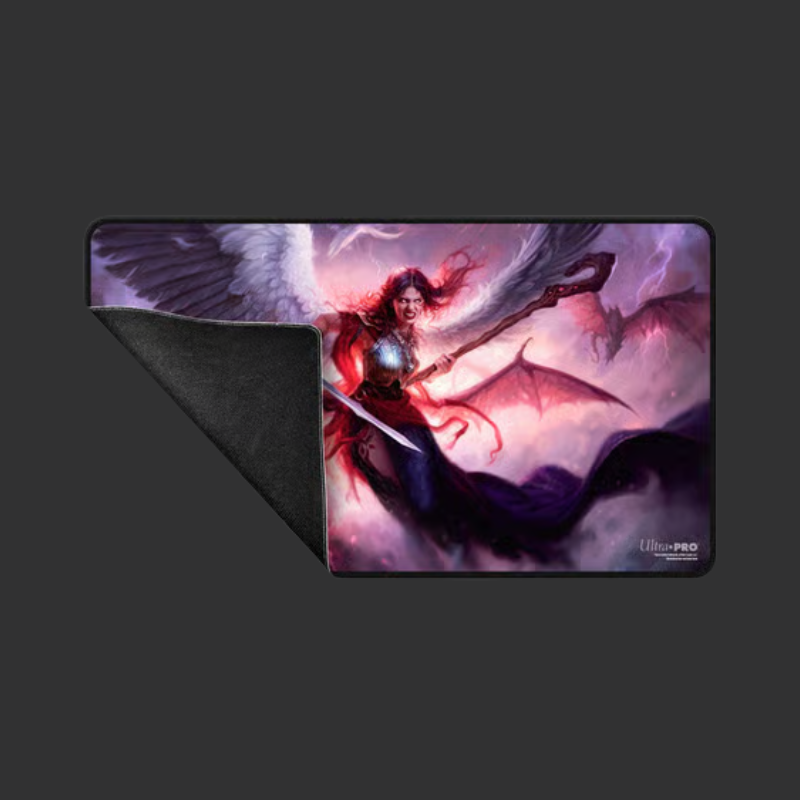 ULTRA PRO - MAGIC: THE GATHERING - COMMANDER SERIES - THREE COLOR WEDGE - VOTE DES FANS - TAPIS DE JEU À SURPIQÛRES NOIRES KAALIA