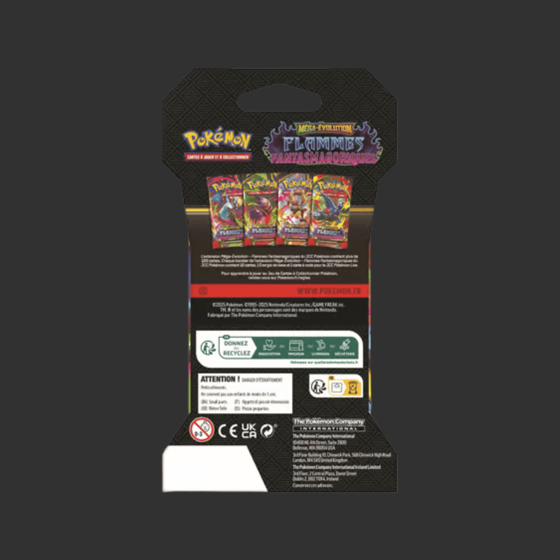 Pokémon JCC - Méga-Évolution - Pack de Booster Blister ME02 Flammes Fantasmagoriques (1 Booster aléatoire) - FR