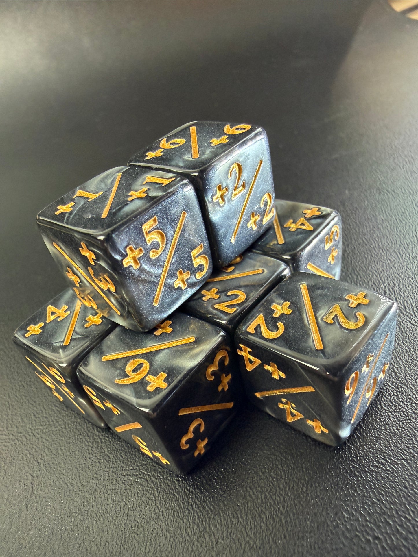 Set de 10 dés compteurs – Noir