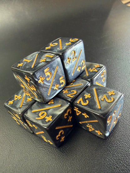 Set de 10 dés compteurs – Noir