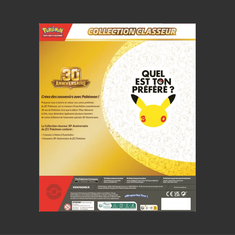 Pokémon JCC : Collection classeur 30e Anniversaire - FR