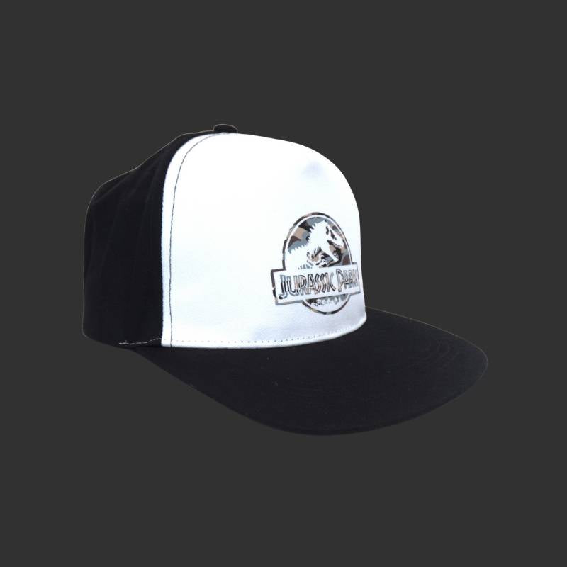 Jurassic Park - Casquette snapback noire et blanche logo camouflage