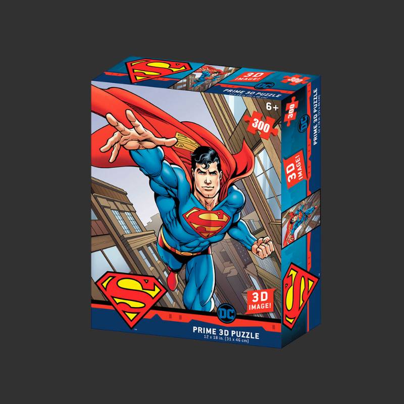 DC Comics - Puzzle lenticulaire Superman volant 300 pcs 46x31 cm