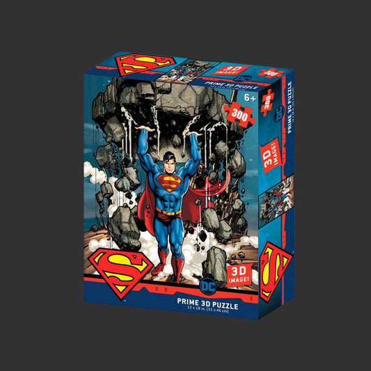 DC Comics - Puzzle lenticulaire Superman soulevant une montagne 300 pcs 46x31 cm